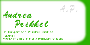 andrea prikkel business card